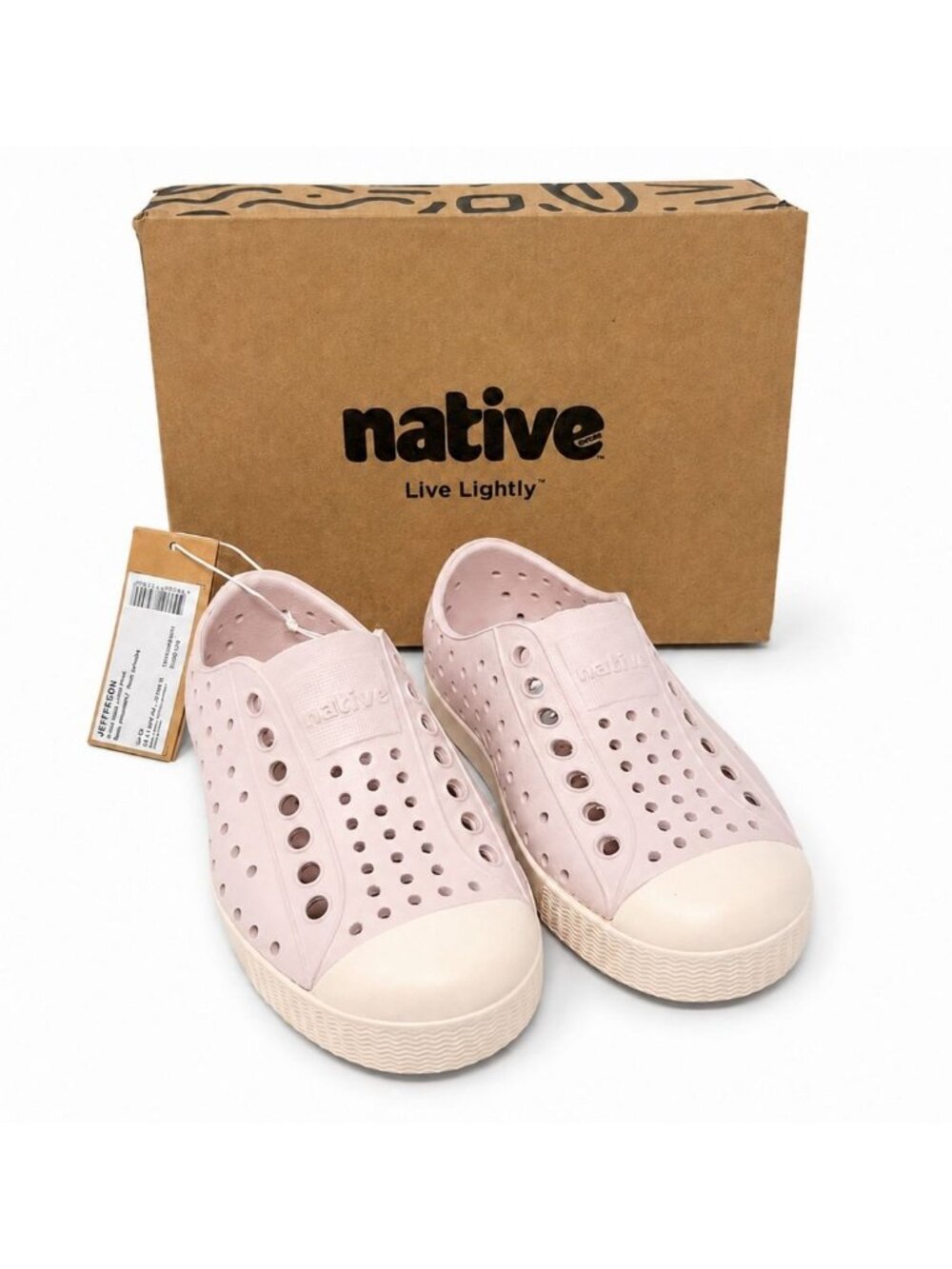 Native Jefferson Toddler Kids Slip-On Water Shoes Dust Pink Lint C8 Lightweight